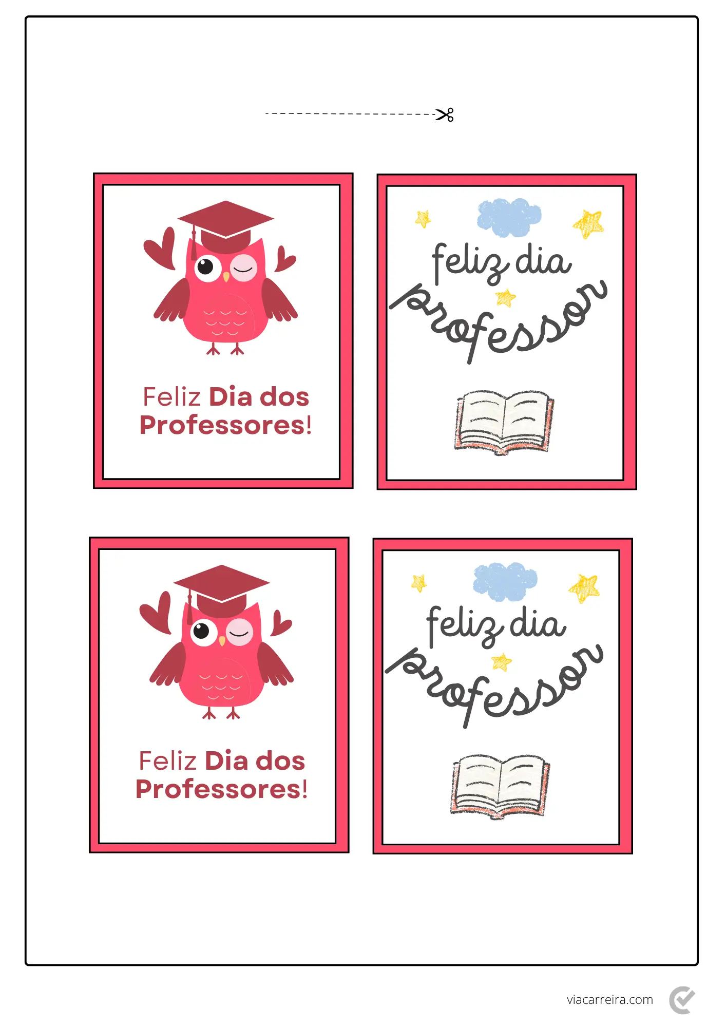 cartão dia dos professores criativo