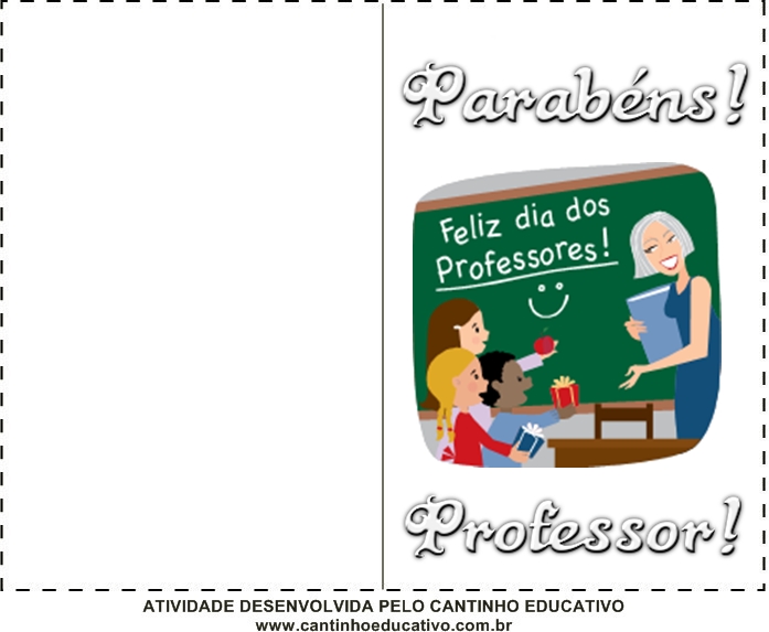 cartão professor artes