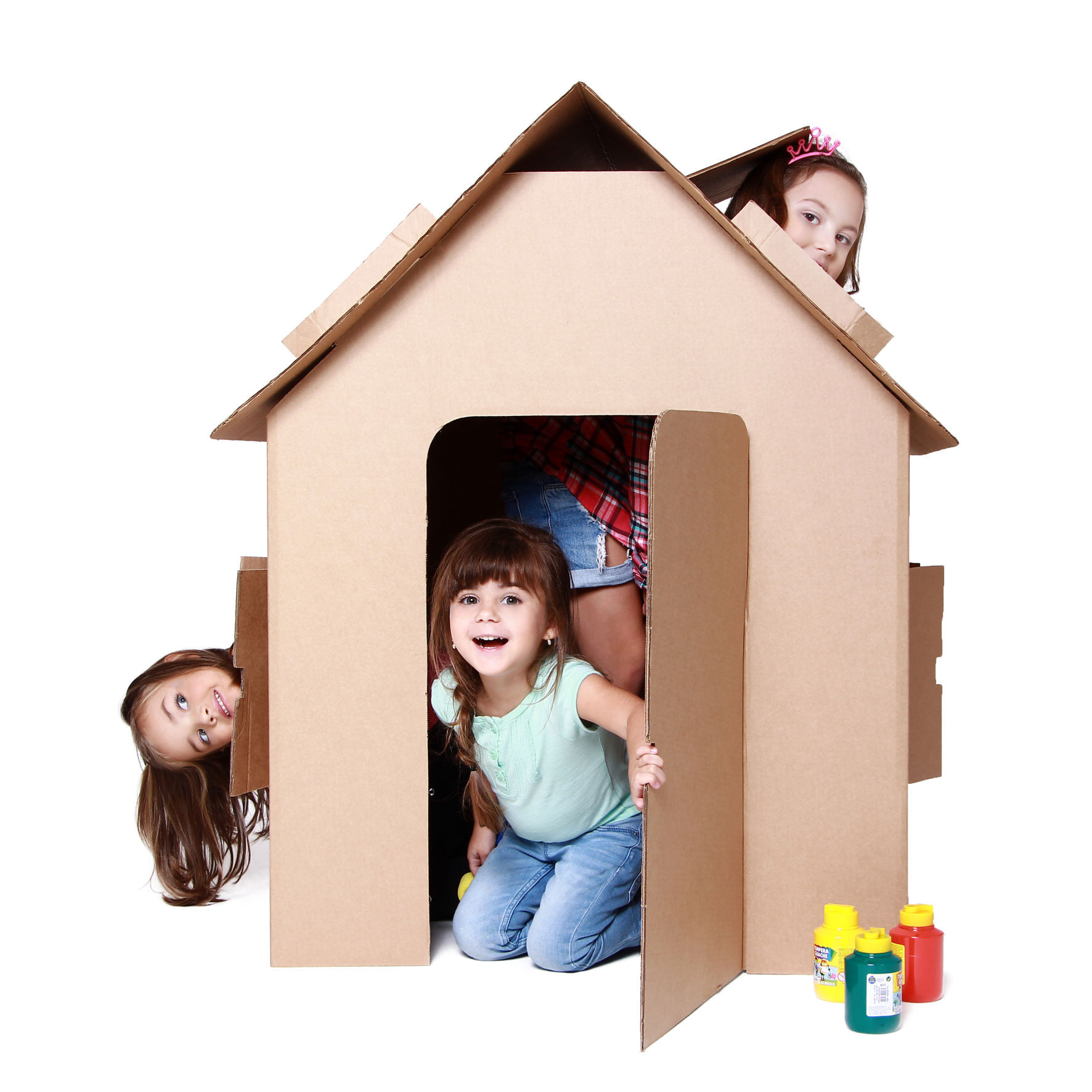 casas de papelão para crianças