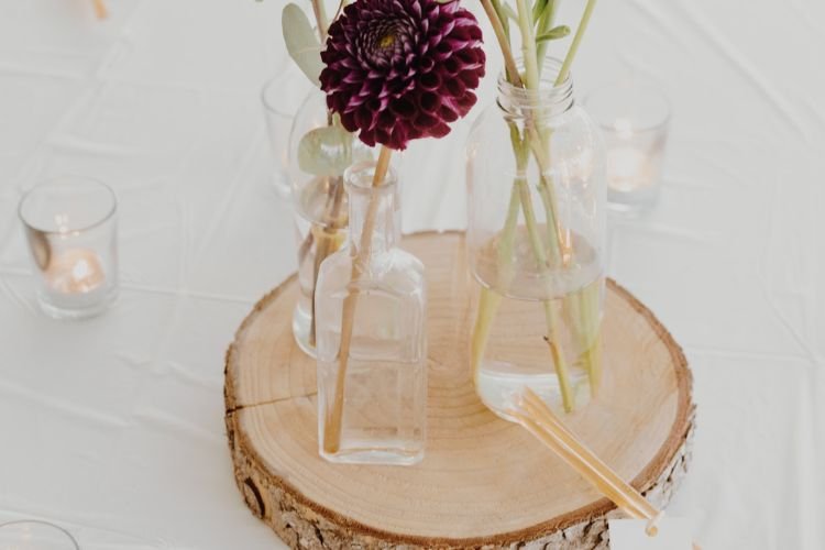 ideias de decoração de casamento rústico com velas