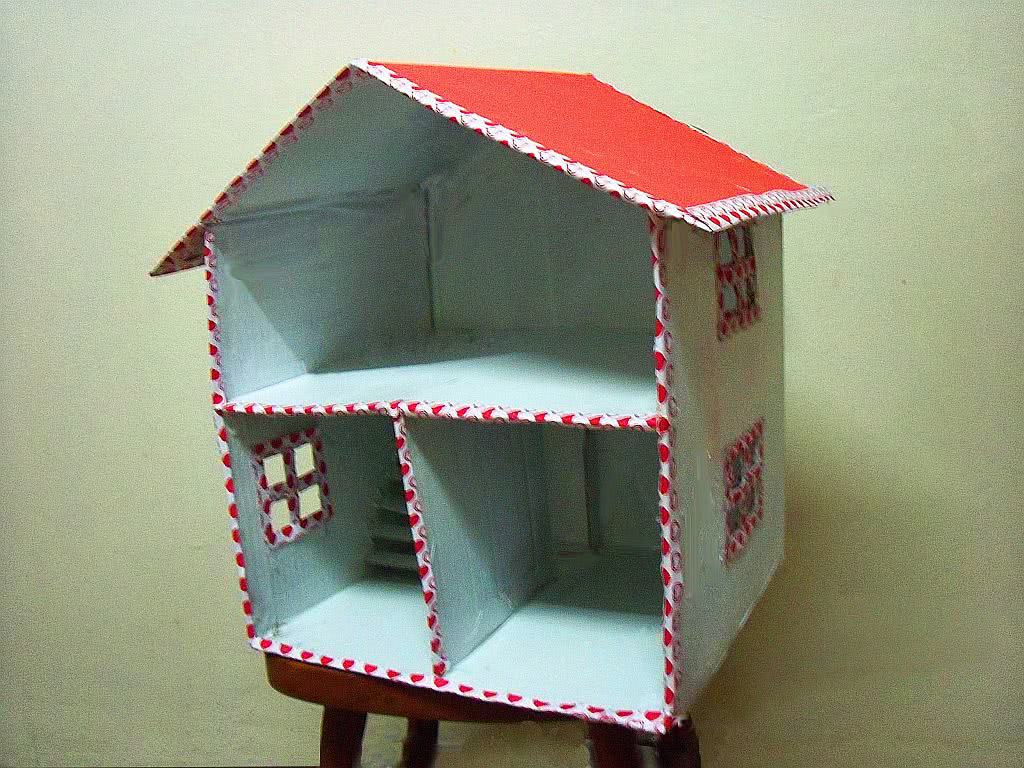casinha de boneca feita com papelão