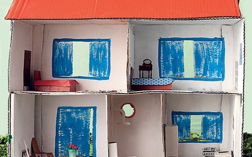 como fazer casinha de papelão