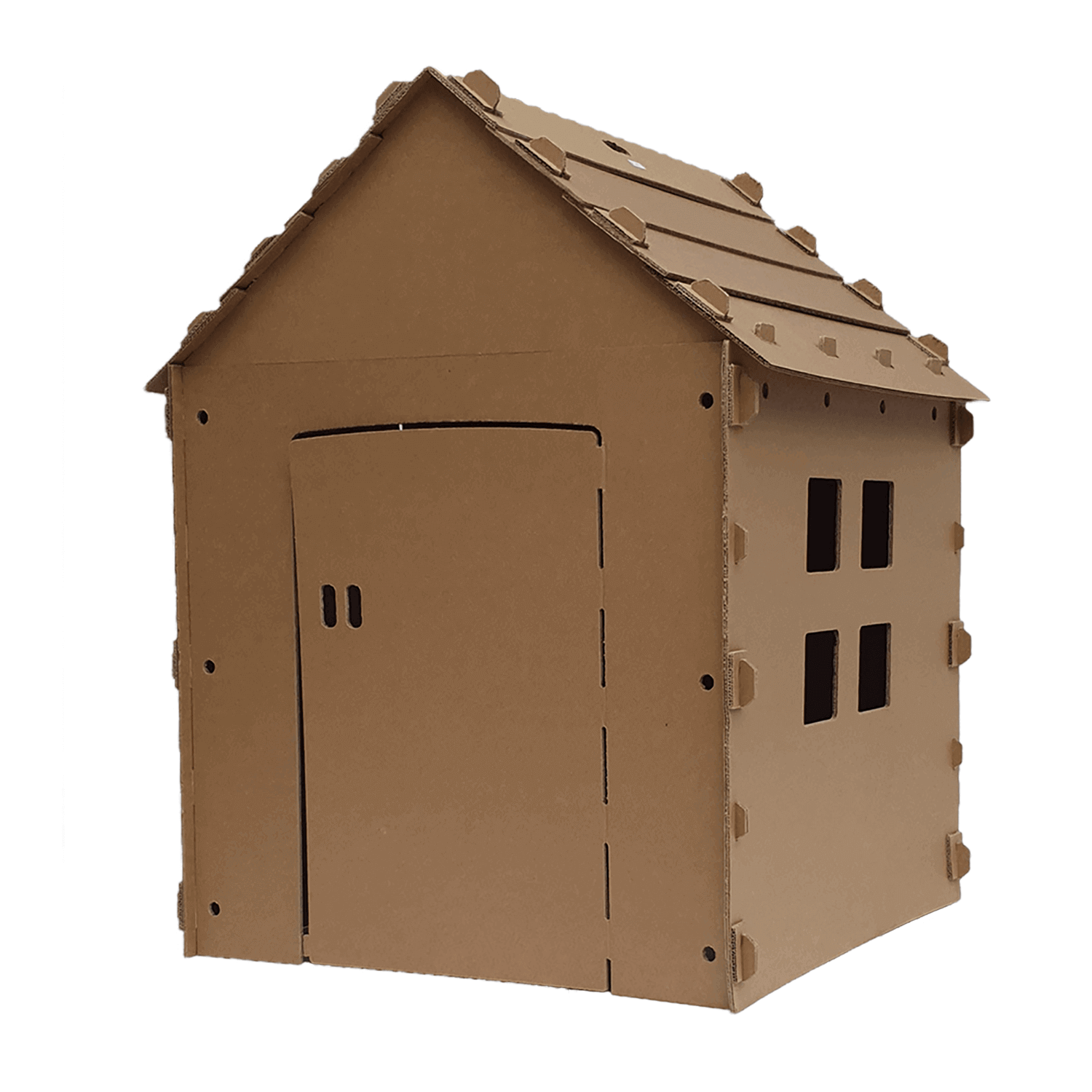 casinha de papelão decorada