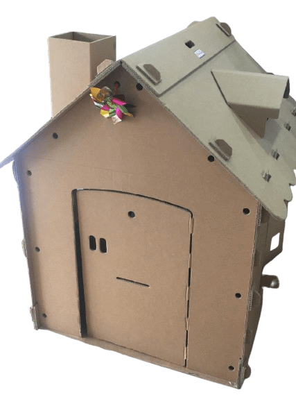 casinha de papelão ecológica