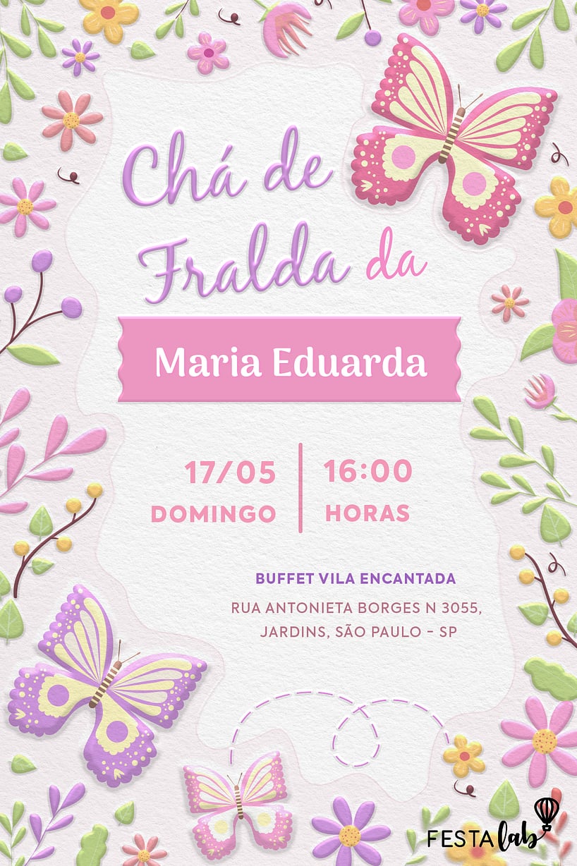 Como Escolher as Cores Perfeitas para seu Chá de Fraldas de Borboletas