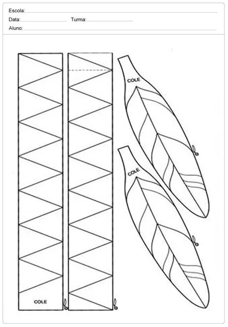cocar de papel para imprimir