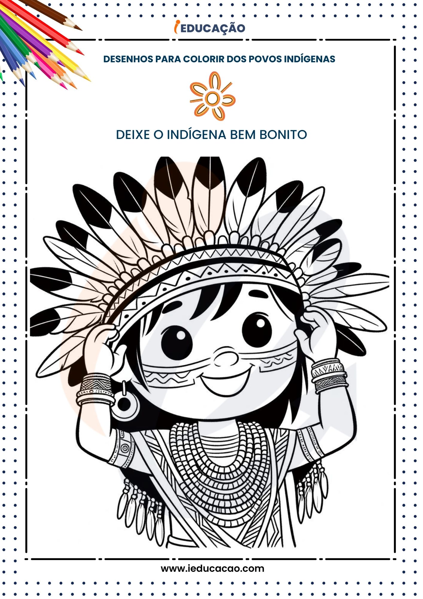 cocar indio desenho infantil