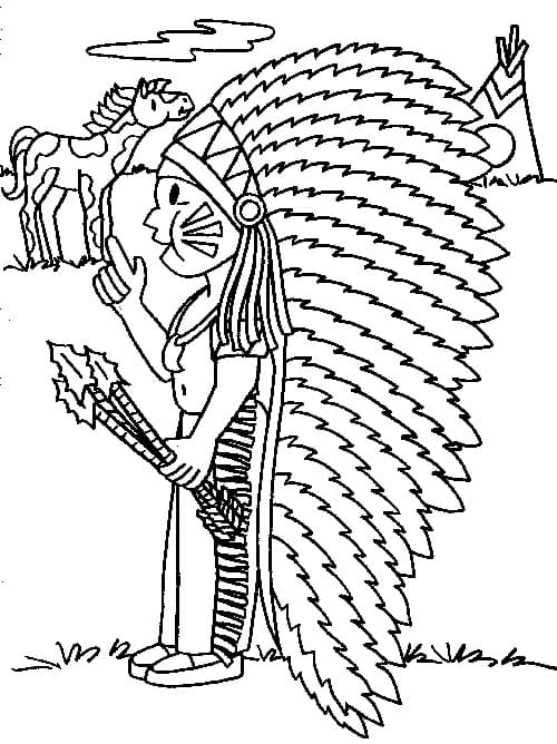 desenho cocar indio para imprimir