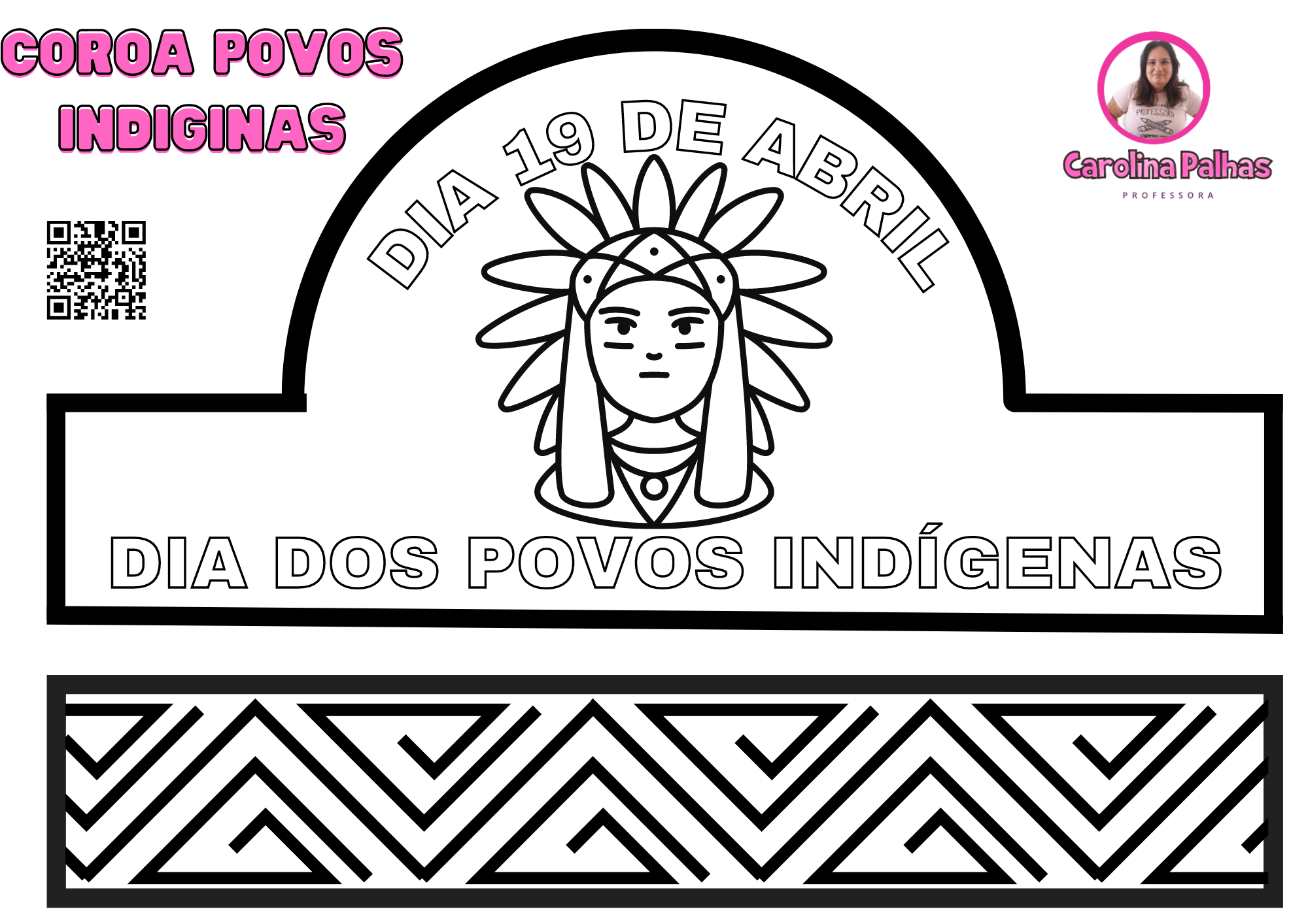 cocar indio desenho infantil