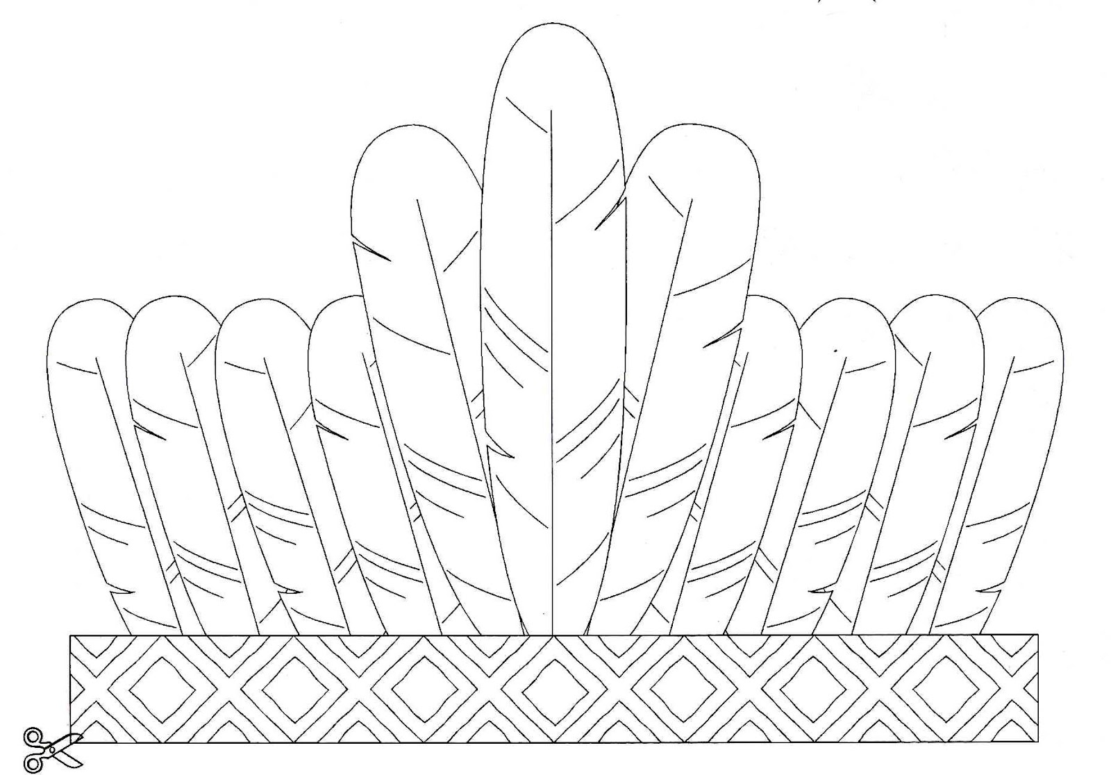 cocar de papel para imprimir