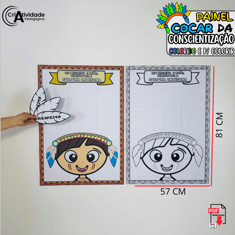 desenho de cocar para imprimir