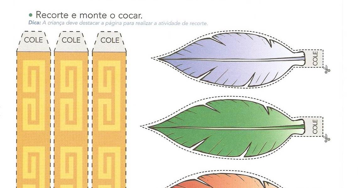 molde de cocar para imprimir