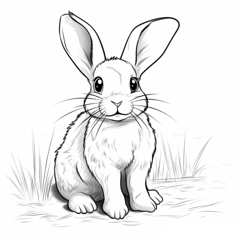 desenho de coelho para imprimir