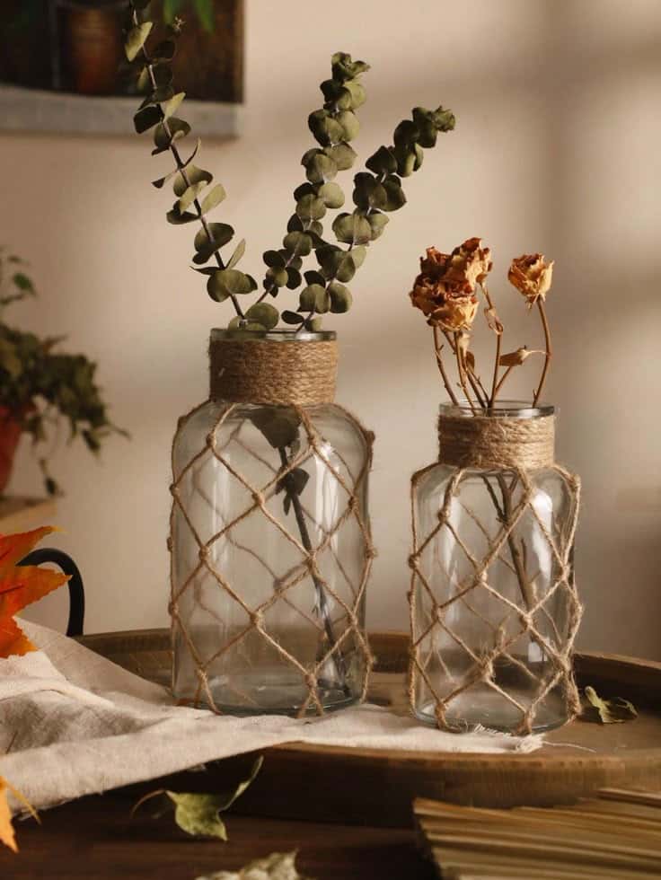 como decorar vidros com tecidos