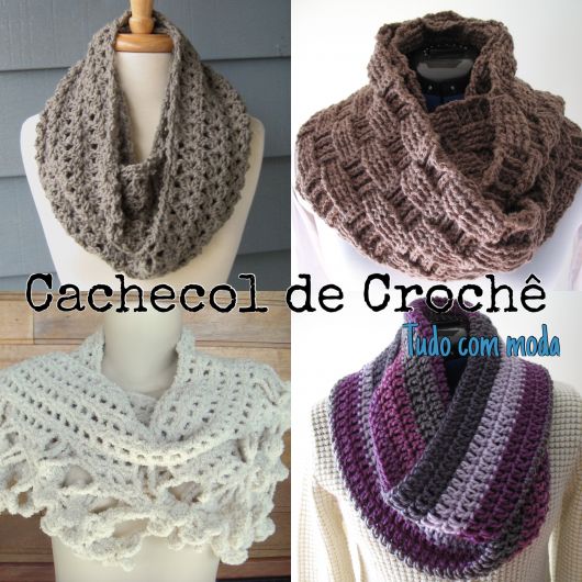 cachecol de crochê simples