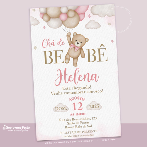 ideias criativas convite chá de bebê