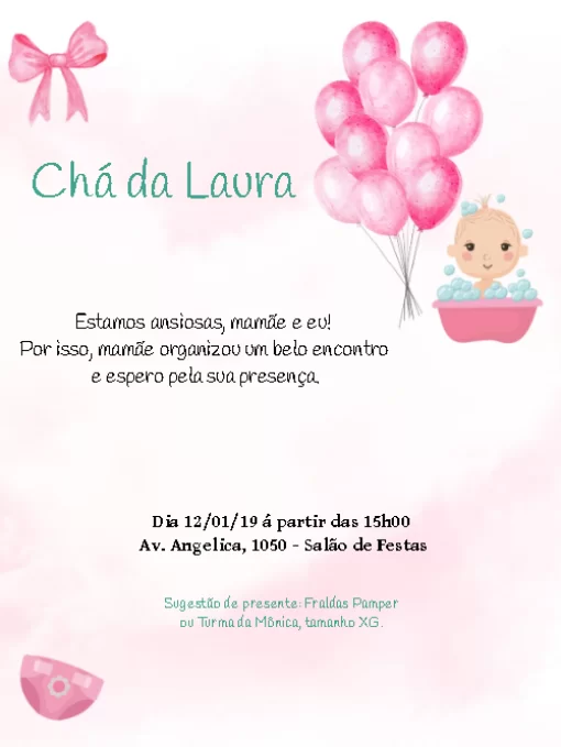 melhores temas convite cha de bebe menina ideias criativas