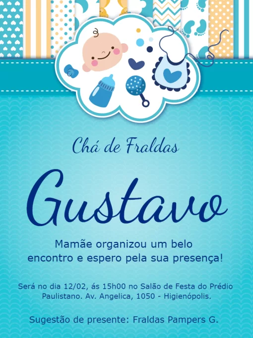 Frases Criativas para Pedir Fraldas no Convite de Chá de Bebê