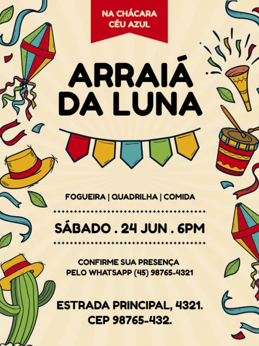 ideias criativas convite festa junina infantil