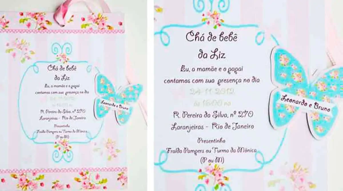 quanto custa um convite de chá de bebê personalizado