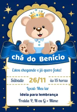 convite cha fraldas barato e criativo