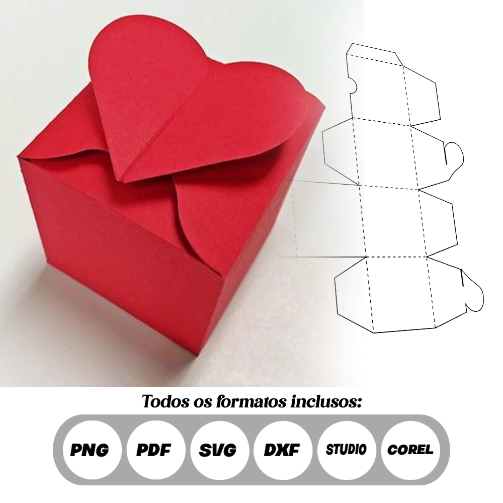 molde coração grátis