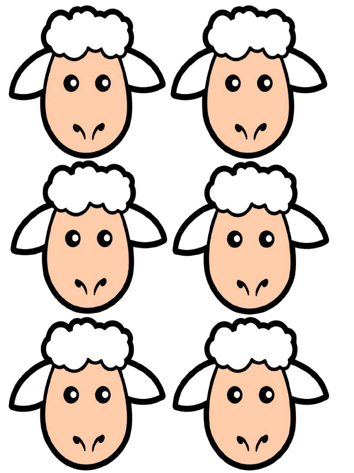 desenho de cordeiro para imprimir grátis