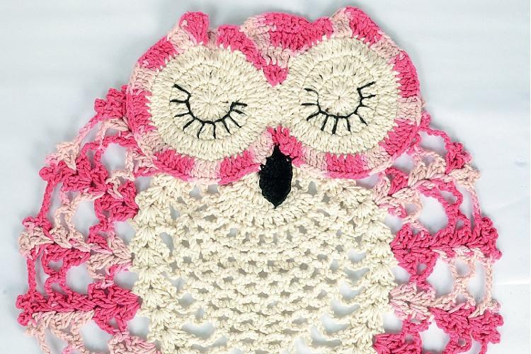 modelos criativos almofada coruja croche