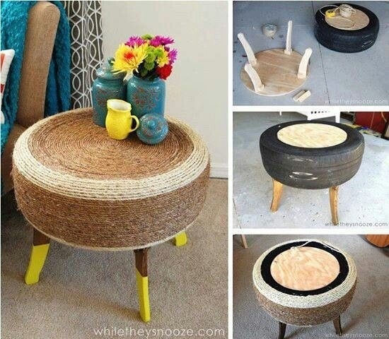 ideias criativas decoração pneus reciclados jardim