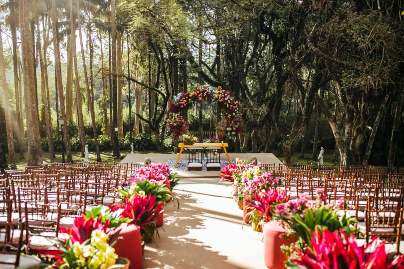 ideias de decoração de casamento boho chic