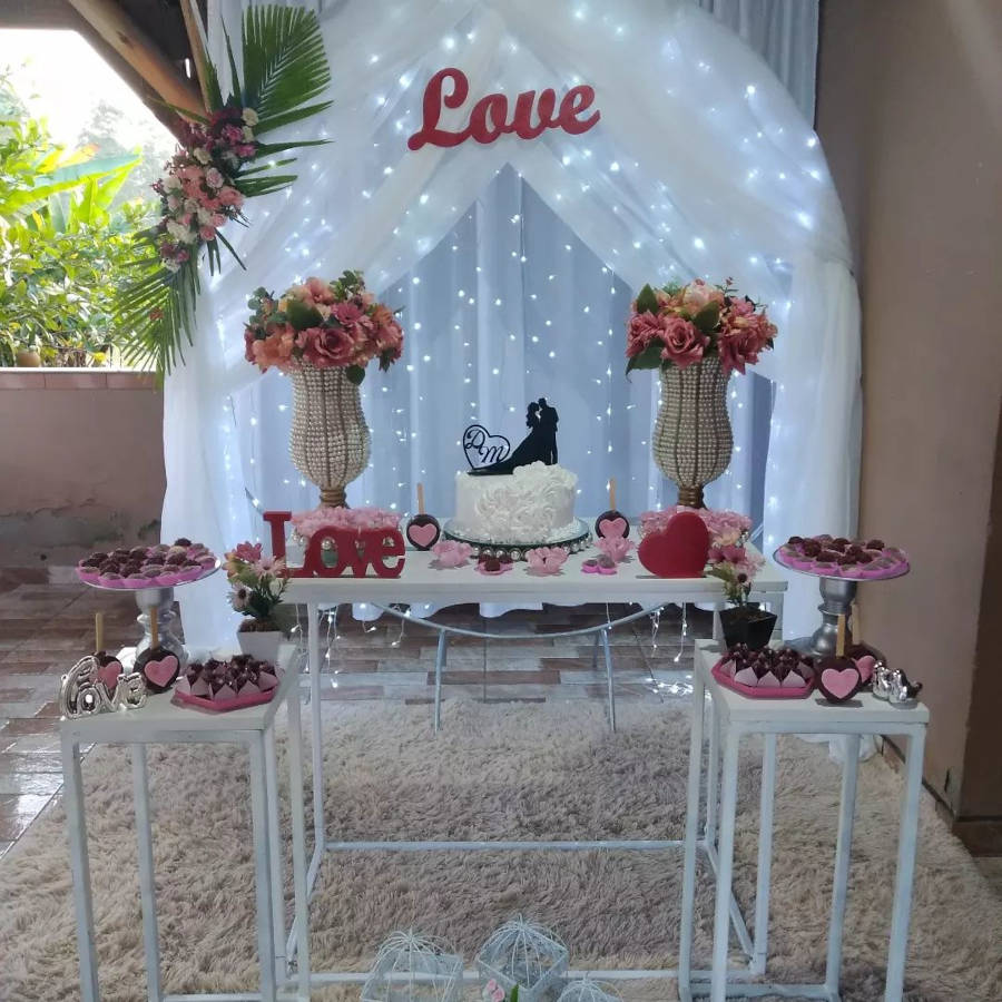 ideias decoração casamento vermelho simples e bonita