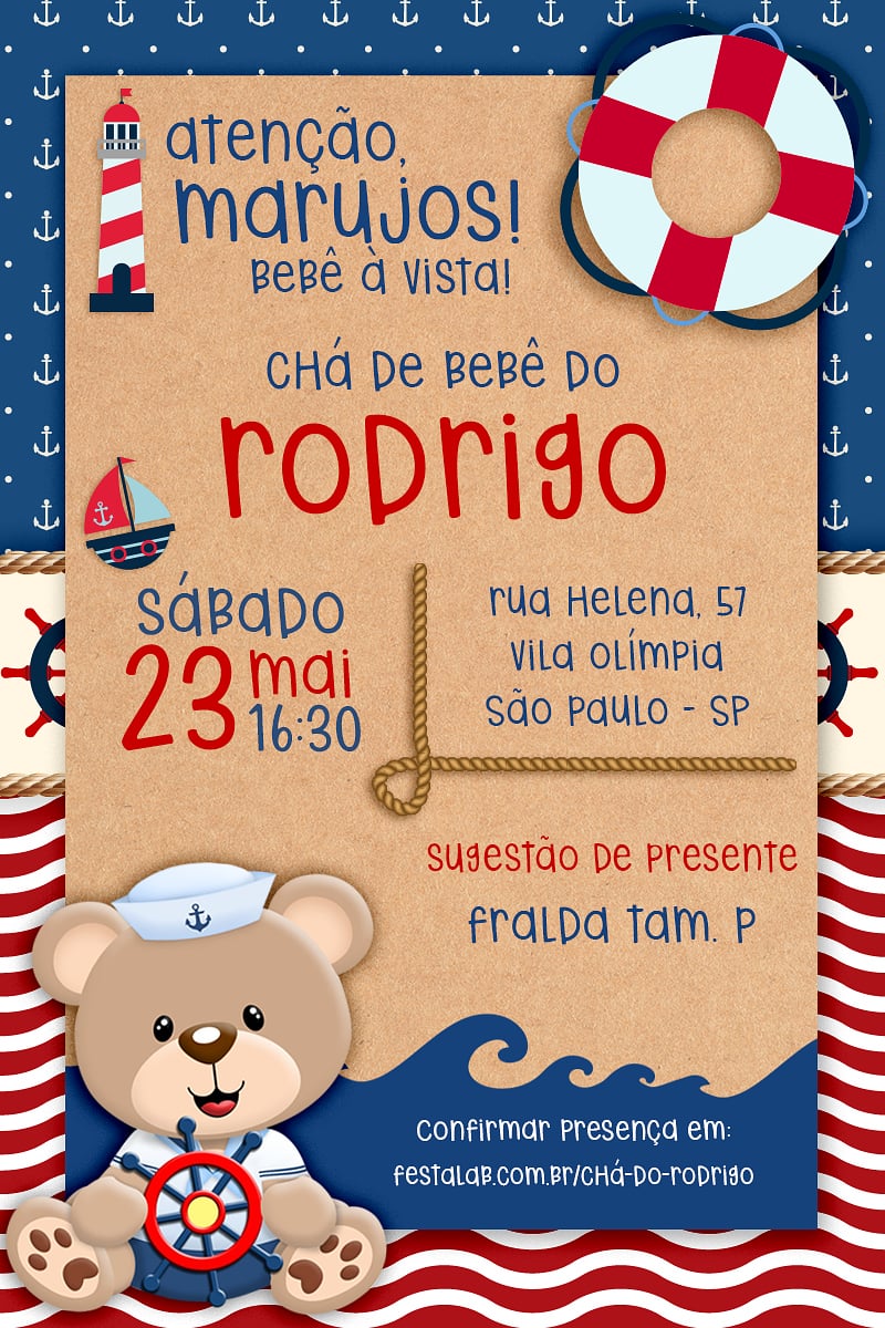 decoração chá de bebê marinheiro versus náutico qual escolher