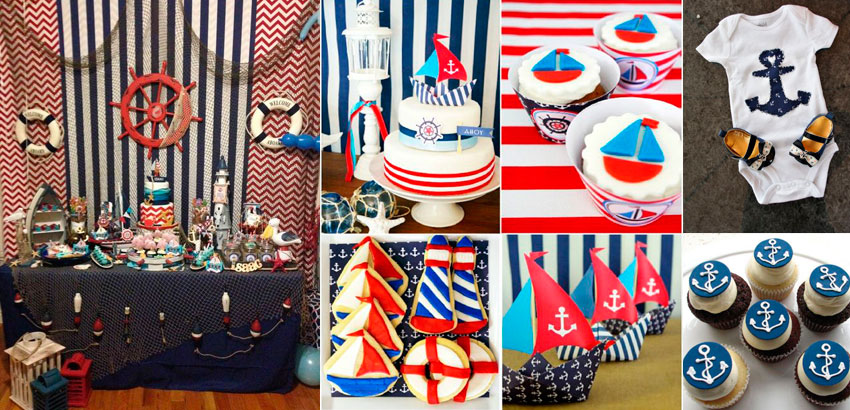 decoração chá de bebê marinheiro versus náutico qual escolher