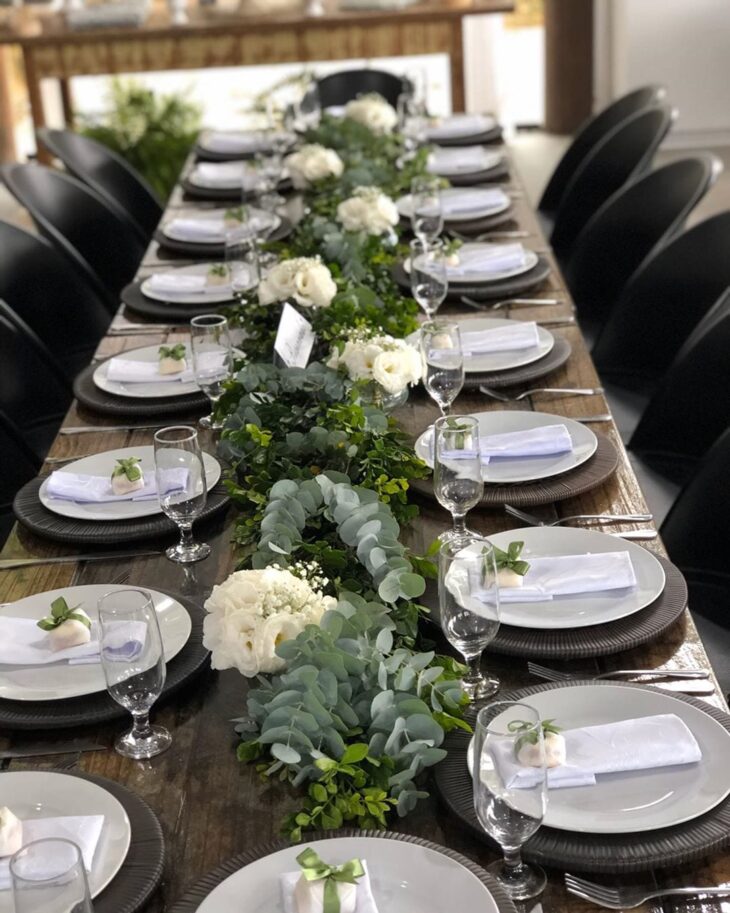 decoração de jantar de casamento civil