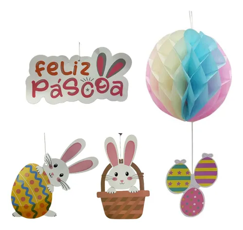decoração de páscoa com balões