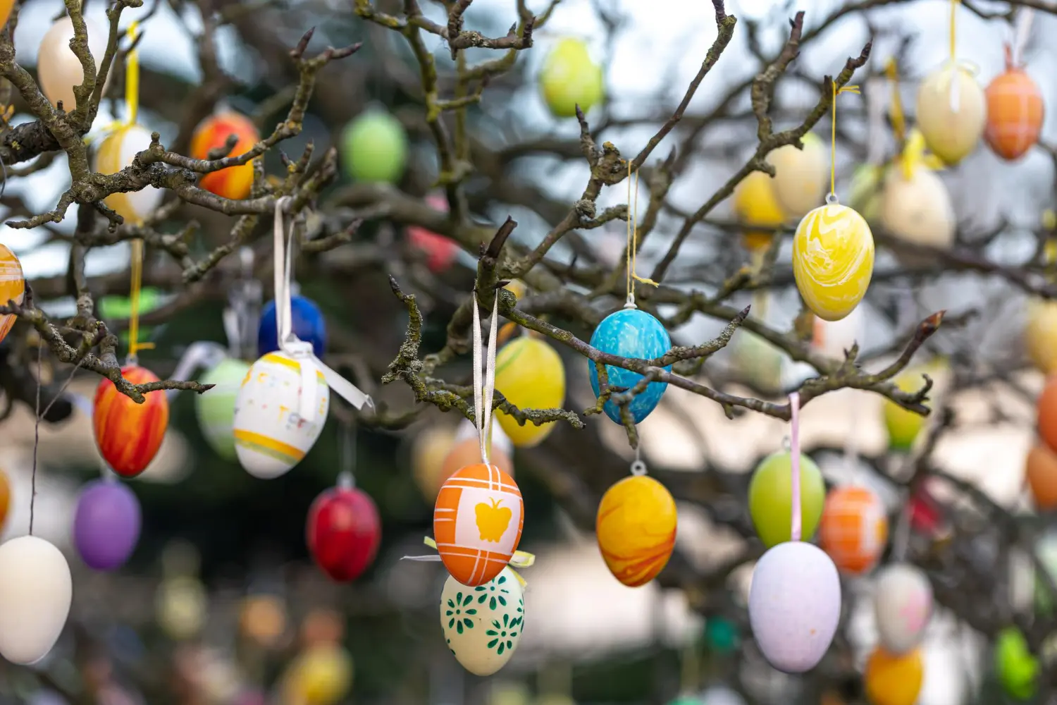 Além dos Ovos: Enfeites Diferentes para uma Osterbaum Moderna e Elegante
