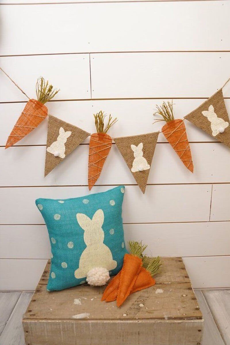 decoração de páscoa com coelhos