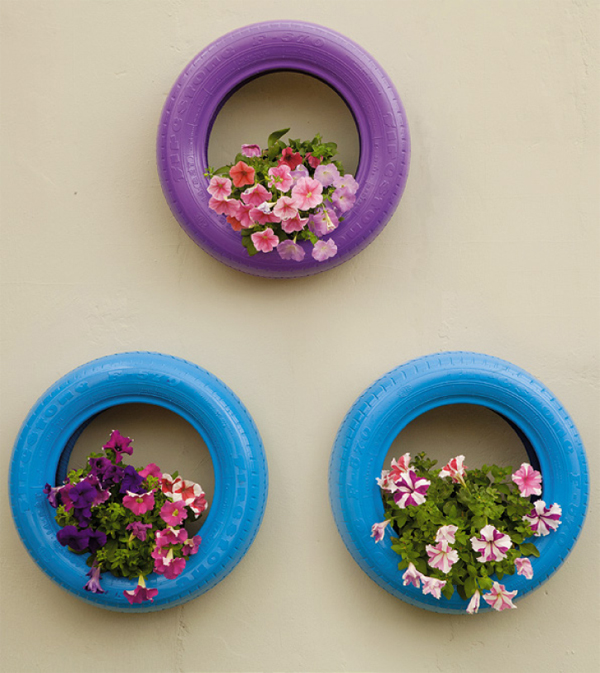 ideias de decoração de jardim com pneus passo a passo