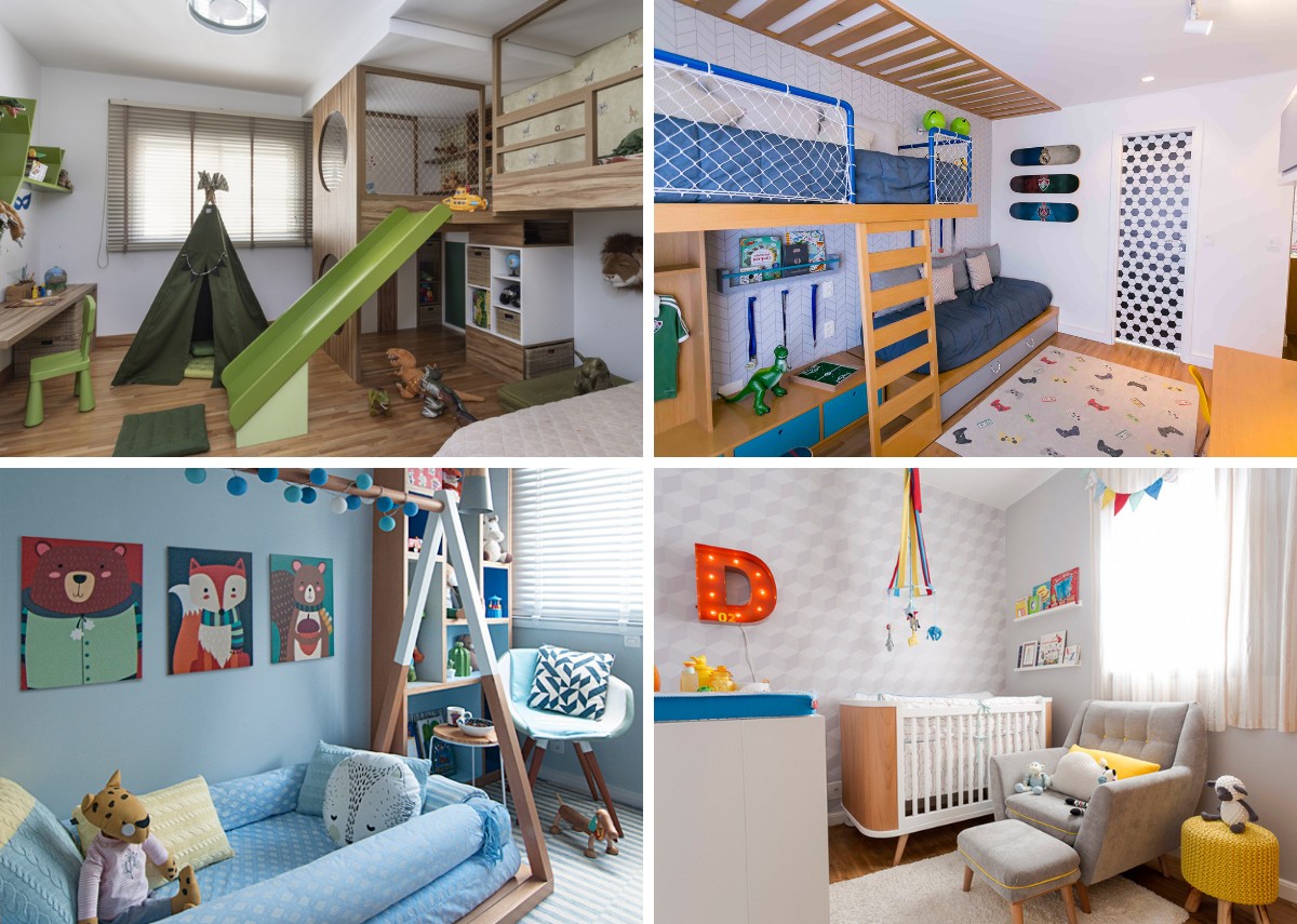 ideias decoração quarto menino moderno