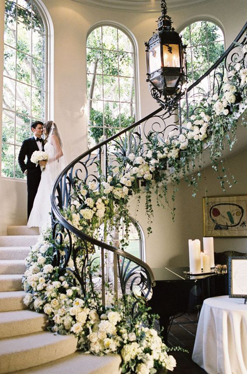 decoração escada casamento