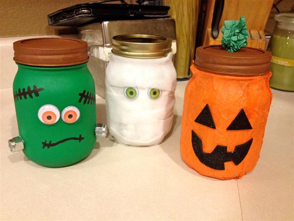 decoração halloween caseira reciclada