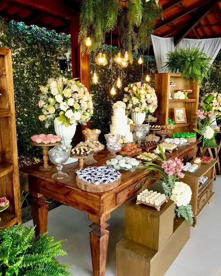 decoração simples de casamento rustico