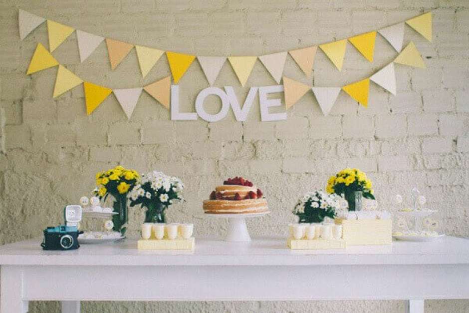 ideias de decoração simples para noivado em casa