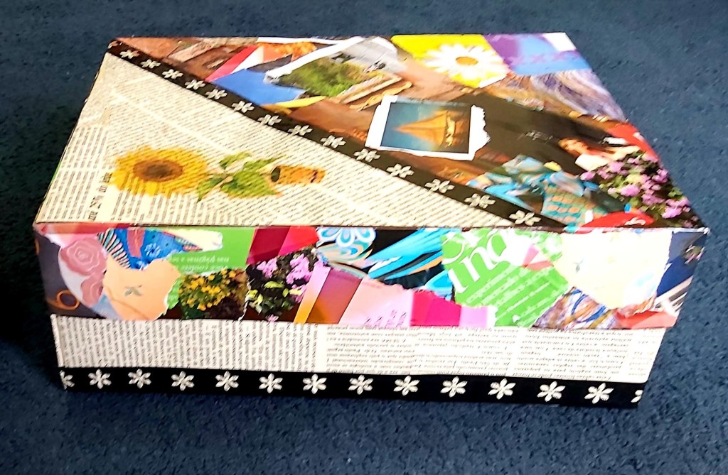 decoupage em caixa de papelão