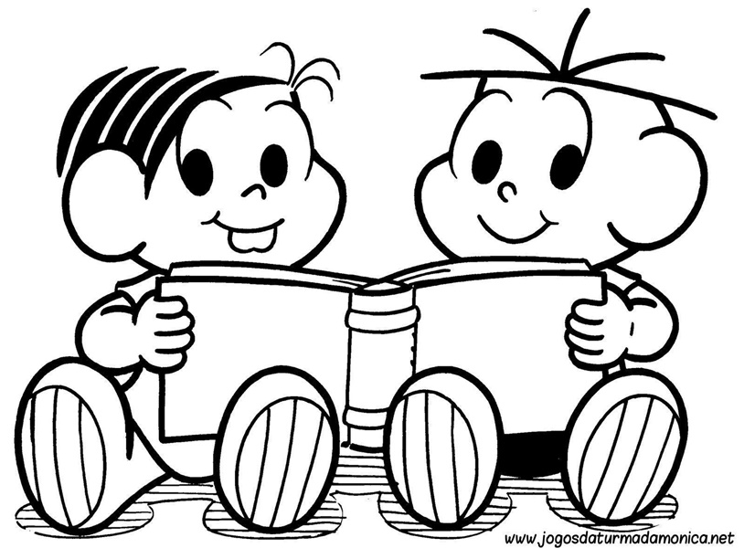 desenhos do cebolinha e cascão para colorir