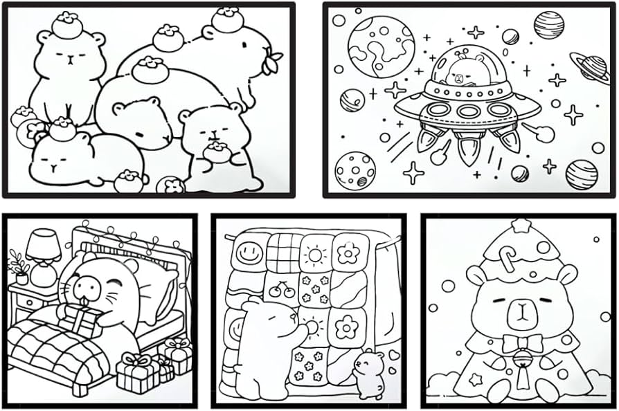 custo de material para colorir desenhos de capivara