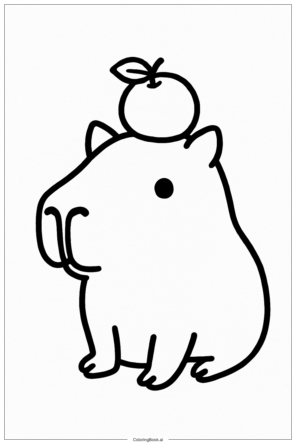 desenho de capivara realista para colorir online