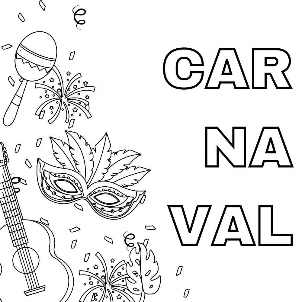 carnaval para educação infantil desenhos