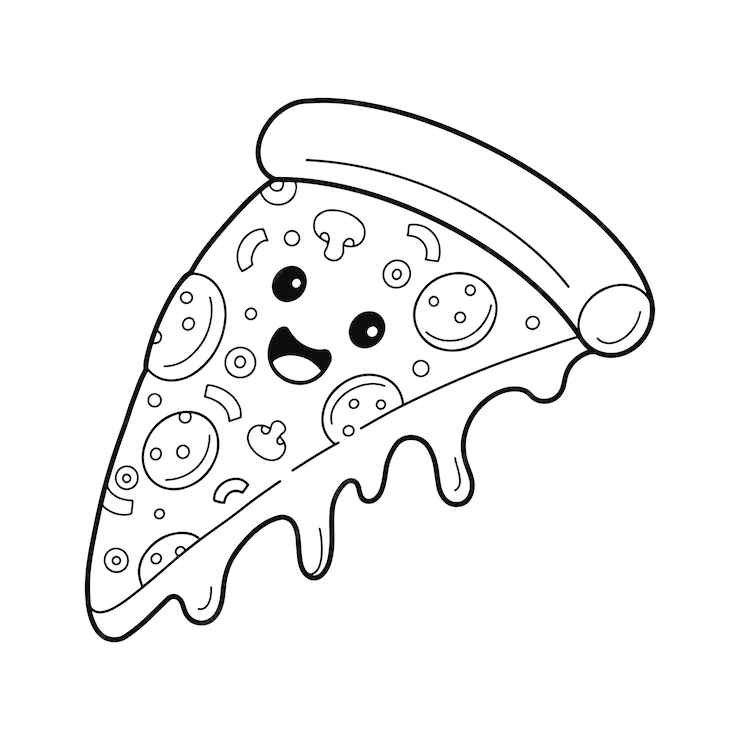 desenhos de comida para colorir kawaii vs realista