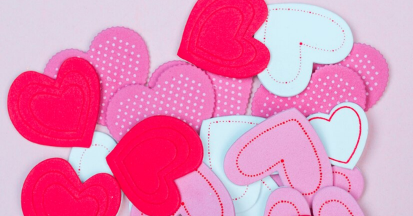 molde de coração para imprimir em tamanho real
